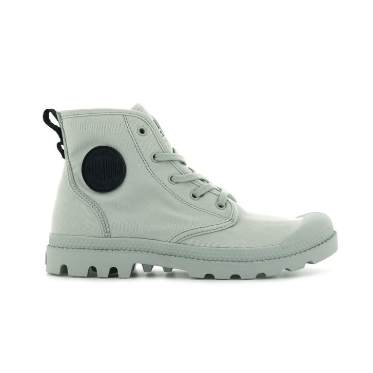 Palladium Pampa Hi Twill Women\'s Boots Mint | UK K754-LOX